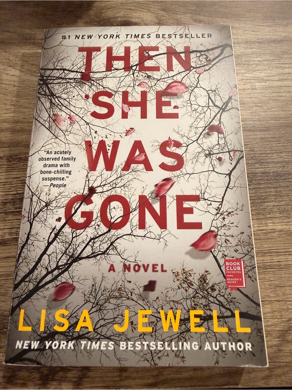 Then She Was Gone by Lisa Jewell - White Cover with Red Text